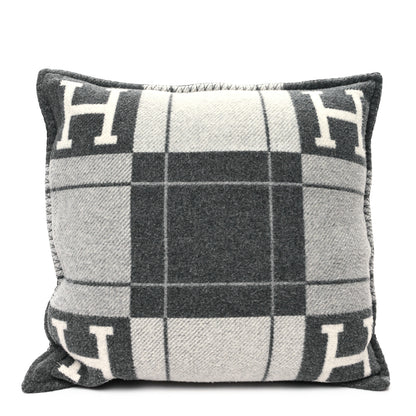 Hermes Wool Cashmere Avalon III Pillow PM Ecru Gris Clair 2 of 3