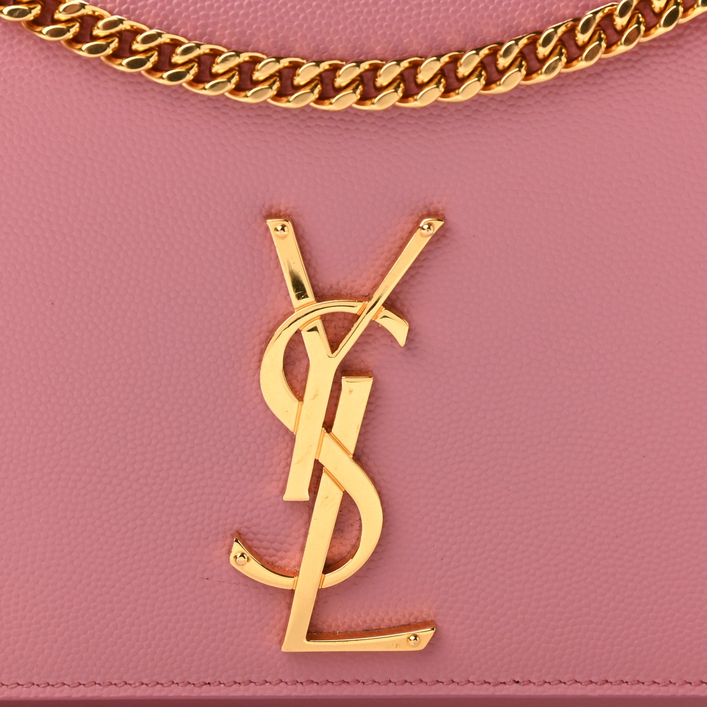 Grain De Poudre Medium Classic Monogram Kate Satchel Dark Rose