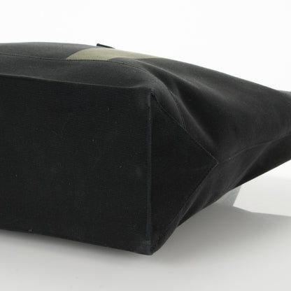 Saint Laurent Canvas Beach Shopping East West Tote Black 9 of 9