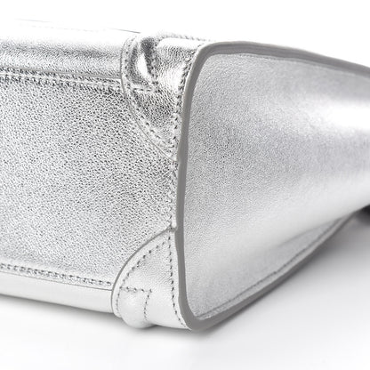 Celine Laminated Lambskin Nano Luggage Silver 11 of 11