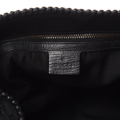 Gucci Monogram Large Horsebit Chain Hobo Black 6 of 11