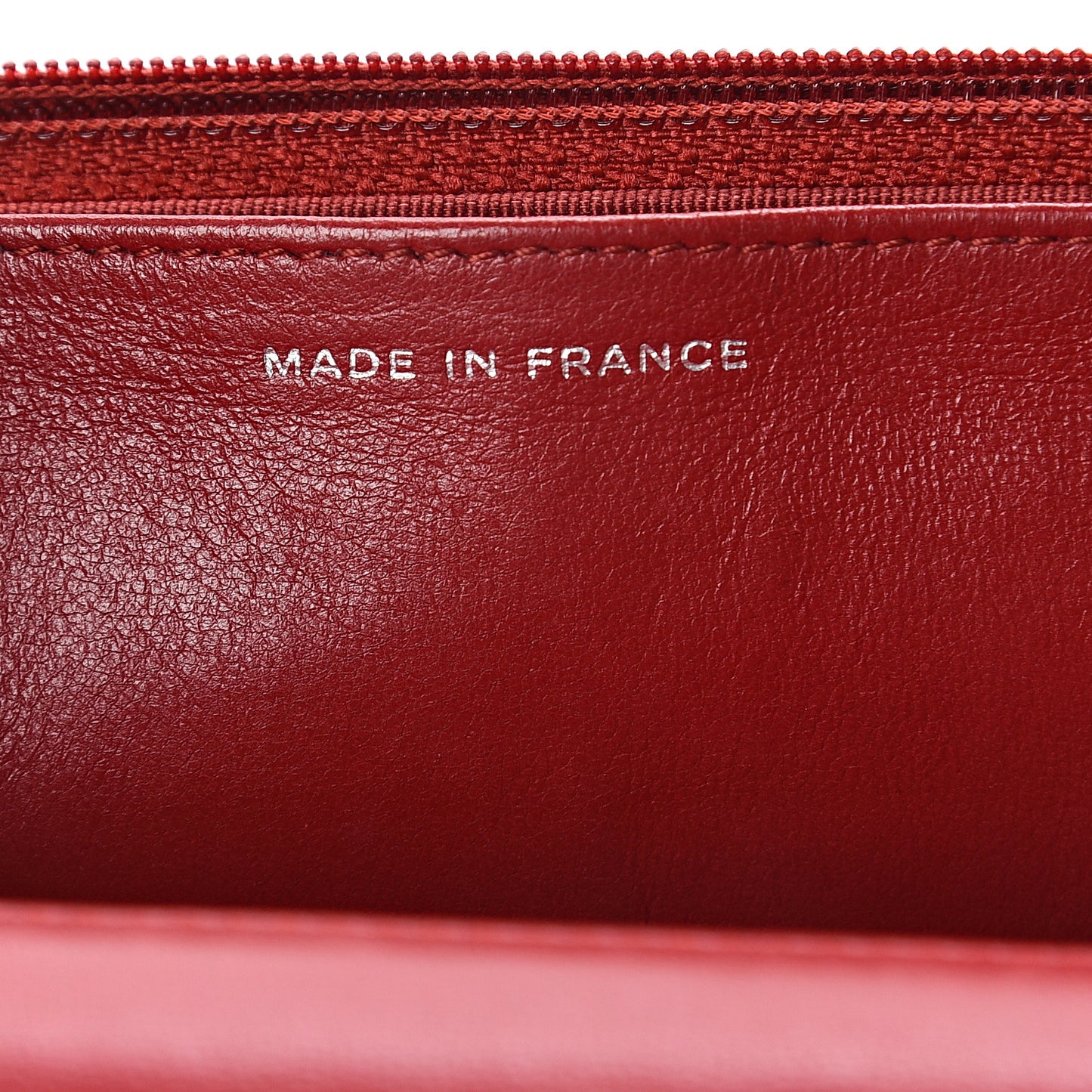 Lambskin Quilted Wallet On Chain WOC Red