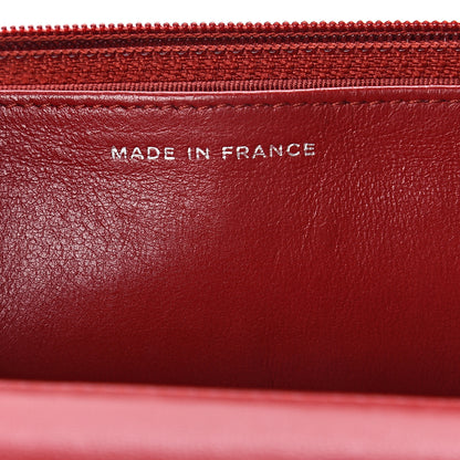 Chanel Lambskin Quilted Wallet On Chain WOC Red 6 of 9