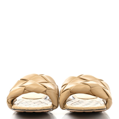 Bottega Veneta Nappa Maxi Intrecciato Lido Flat Sandals 38.5 Cane Sugar 2 of 7