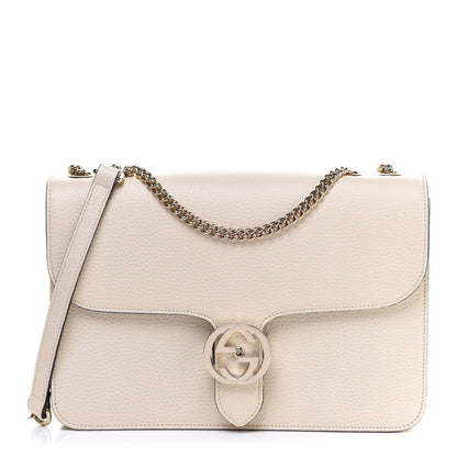 Gucci Dollar Calfskin Interlocking G Shoulder Bag Ivoire 1 of 11