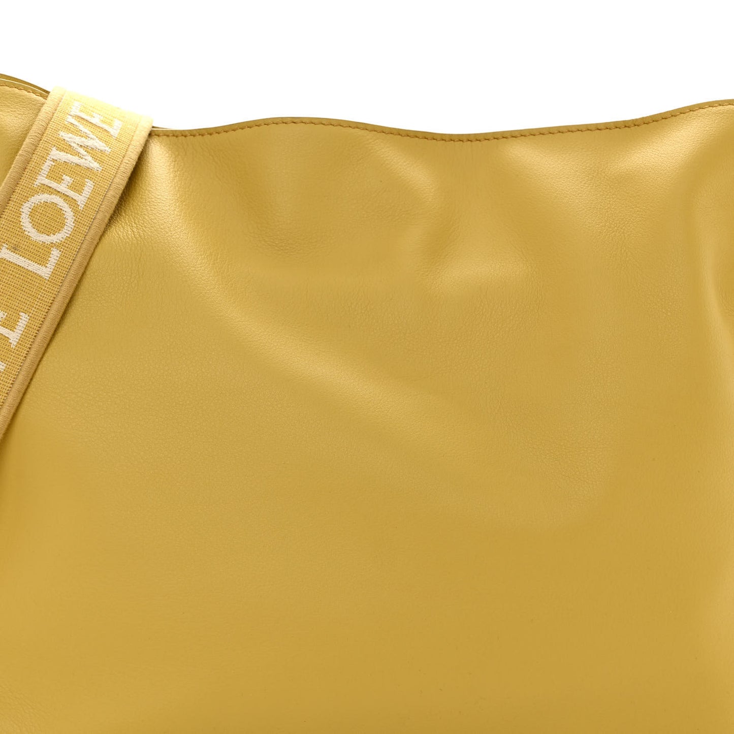 Calfskin Monochrome Flamenco Knot Clutch Pale Yellow Glaze
