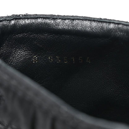 Chanel Tweed Grosgrain CC Combat Short Boots 38.5 Black 6 of 9