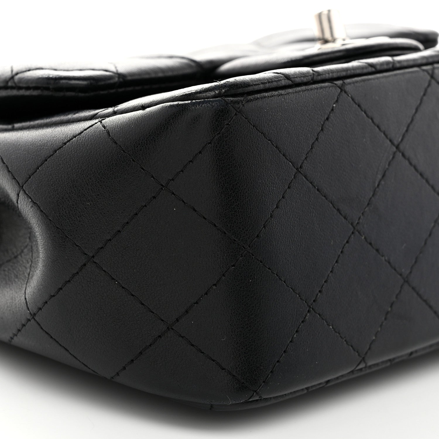 Chanel Lambskin Quilted Mini Square Flap Black 9 of 11