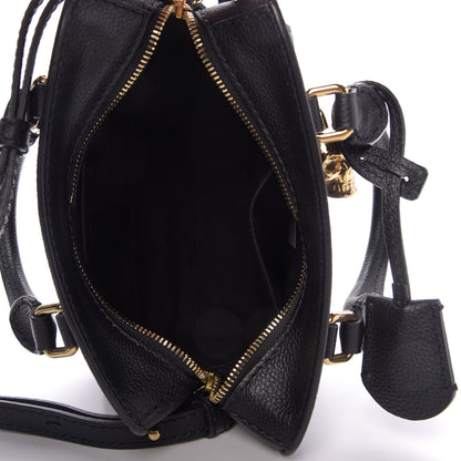 Alexander McQueen Pebbled Calfskin Mini Padlock Tote Black 5 of 10