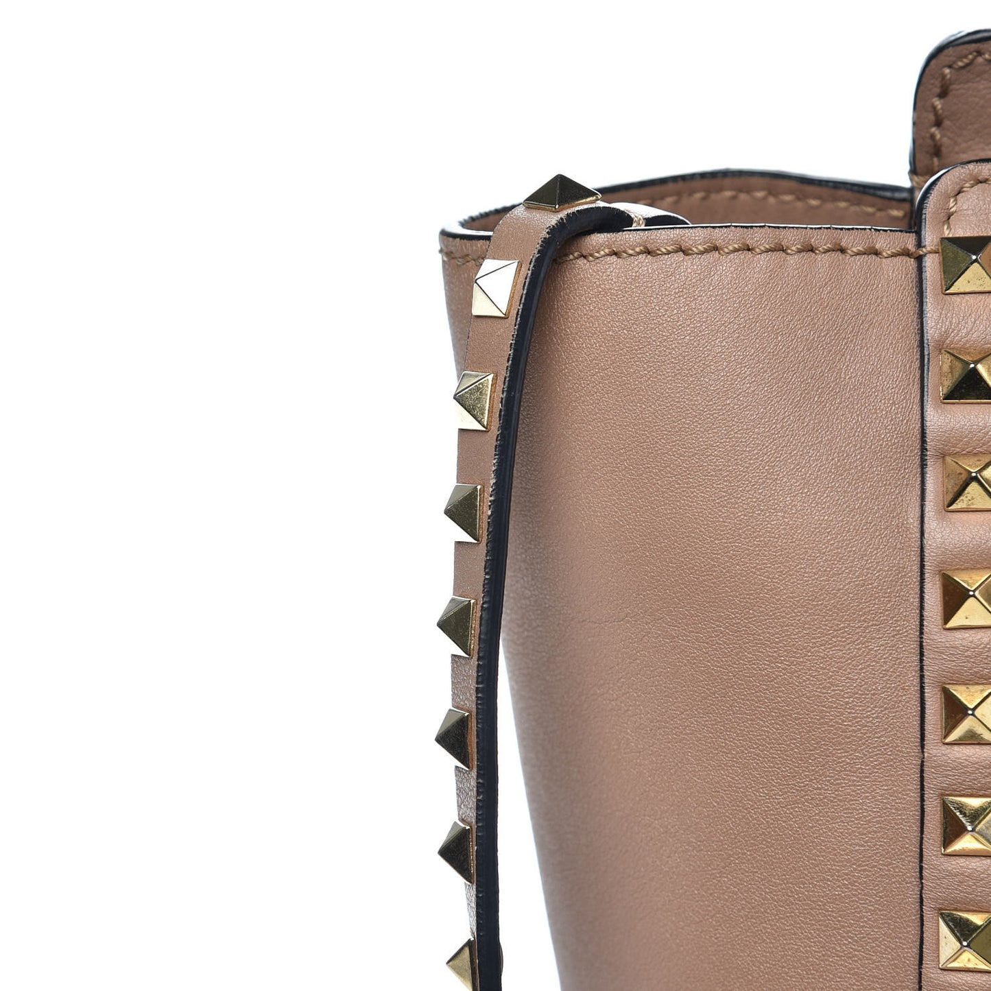 Vitello Rockstud Double Handle Tote Alpaca