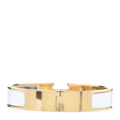Hermes Enamel Narrow Clic Clac H Bracelet PM White 3 of 4