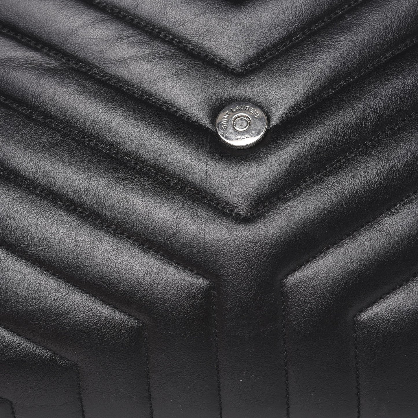 Calfskin Y Quilted Monogram Medium Loulou Satchel Black