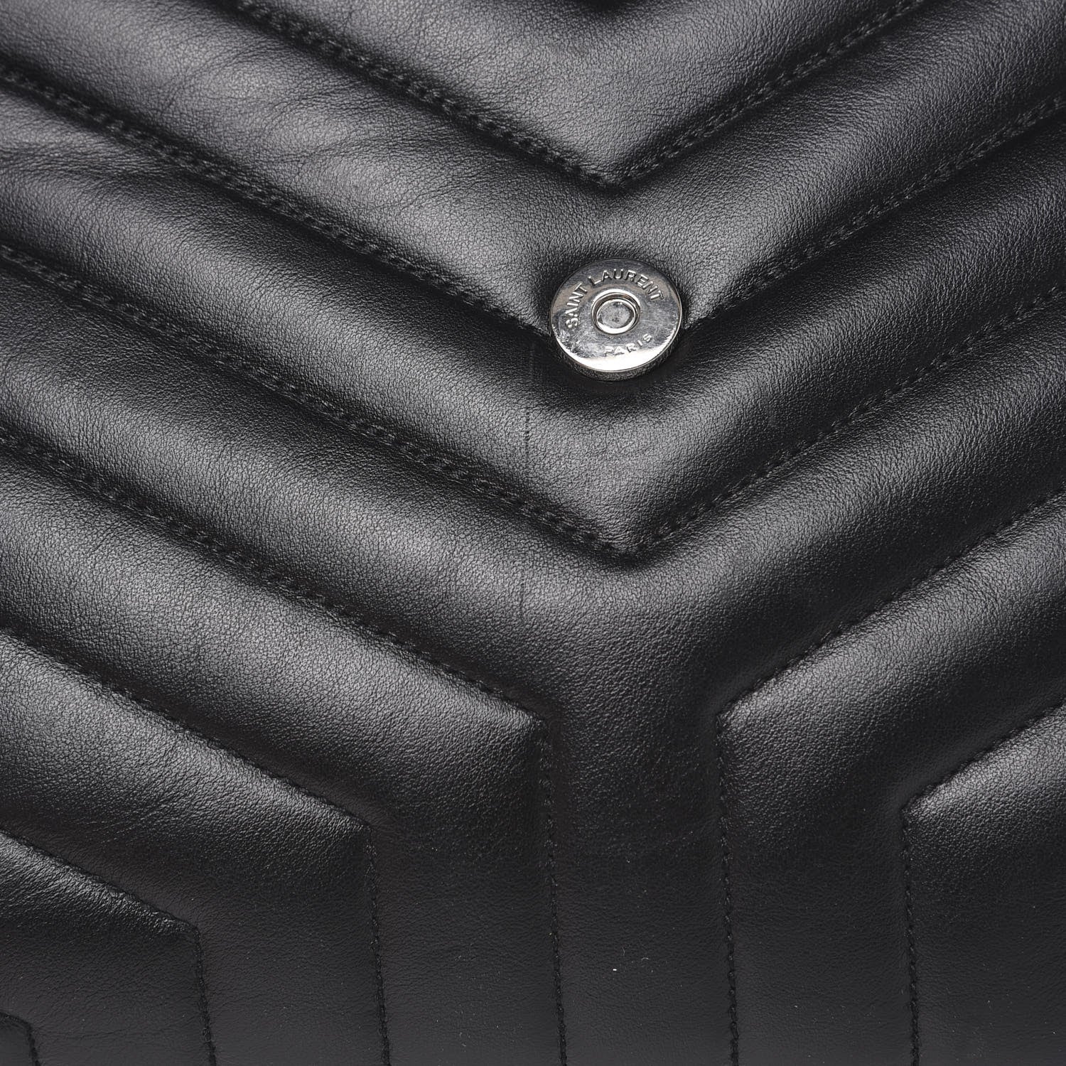 Saint Laurent Calfskin Y Quilted Monogram Medium Loulou Satchel Black 8 of 12