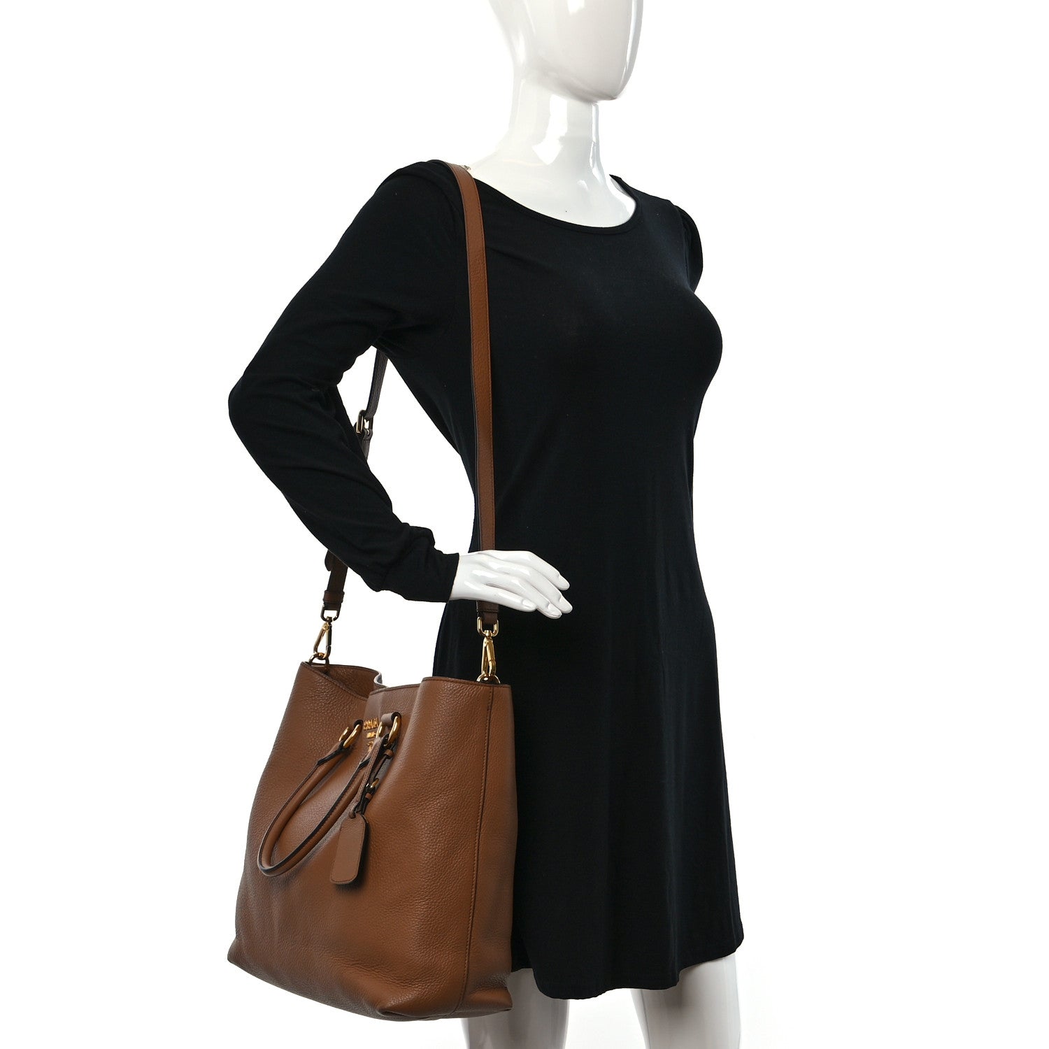 Prada Vitello Phenix Tote Caramel 2 of 8