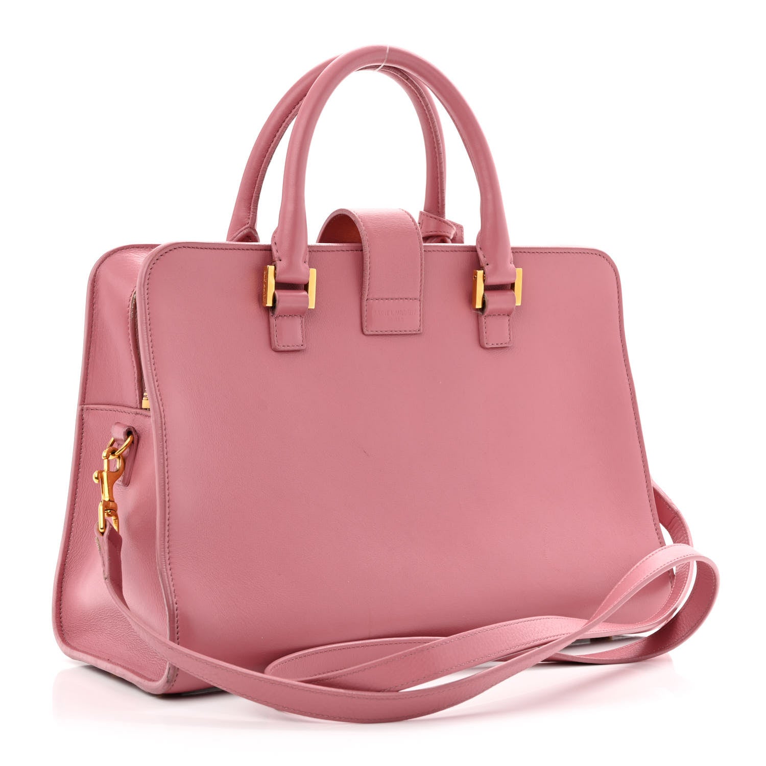 Saint Laurent Smooth Calfskin Small Monogram Cabas Vieux Rose 3 of 15