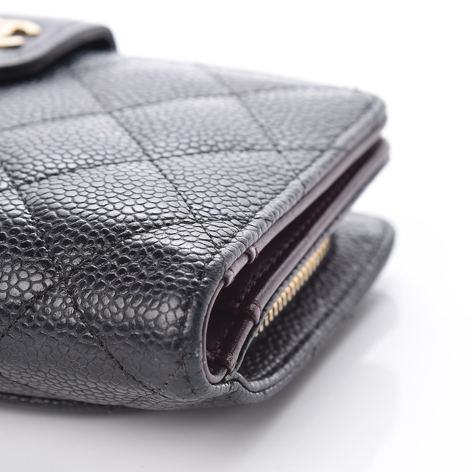 Chanel Caviar Quilted Zipped Pocket Wallet Black 11 of 15