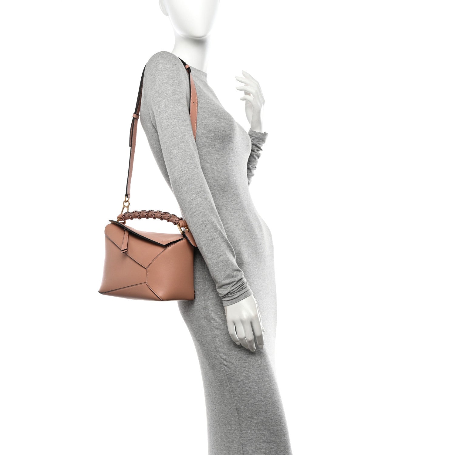 Loewe Calfskin Small Puzzle Edge Bag Dusty Pink 2 of 11