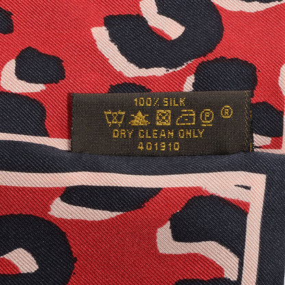 Louis Vuitton Silk Leopard Bandeau Rouge 3 of 5