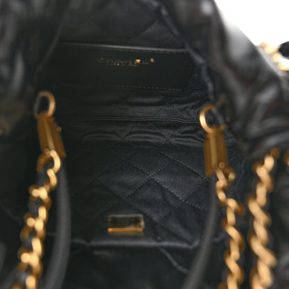 Chanel Shiny Calfskin Quilted Mini Chanel 22 Black 5 of 10