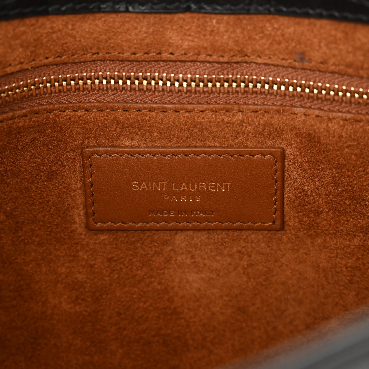 Saint Laurent Calfskin Crocodile Embossed Le 5 A 7 Hobo Black 6 of 11