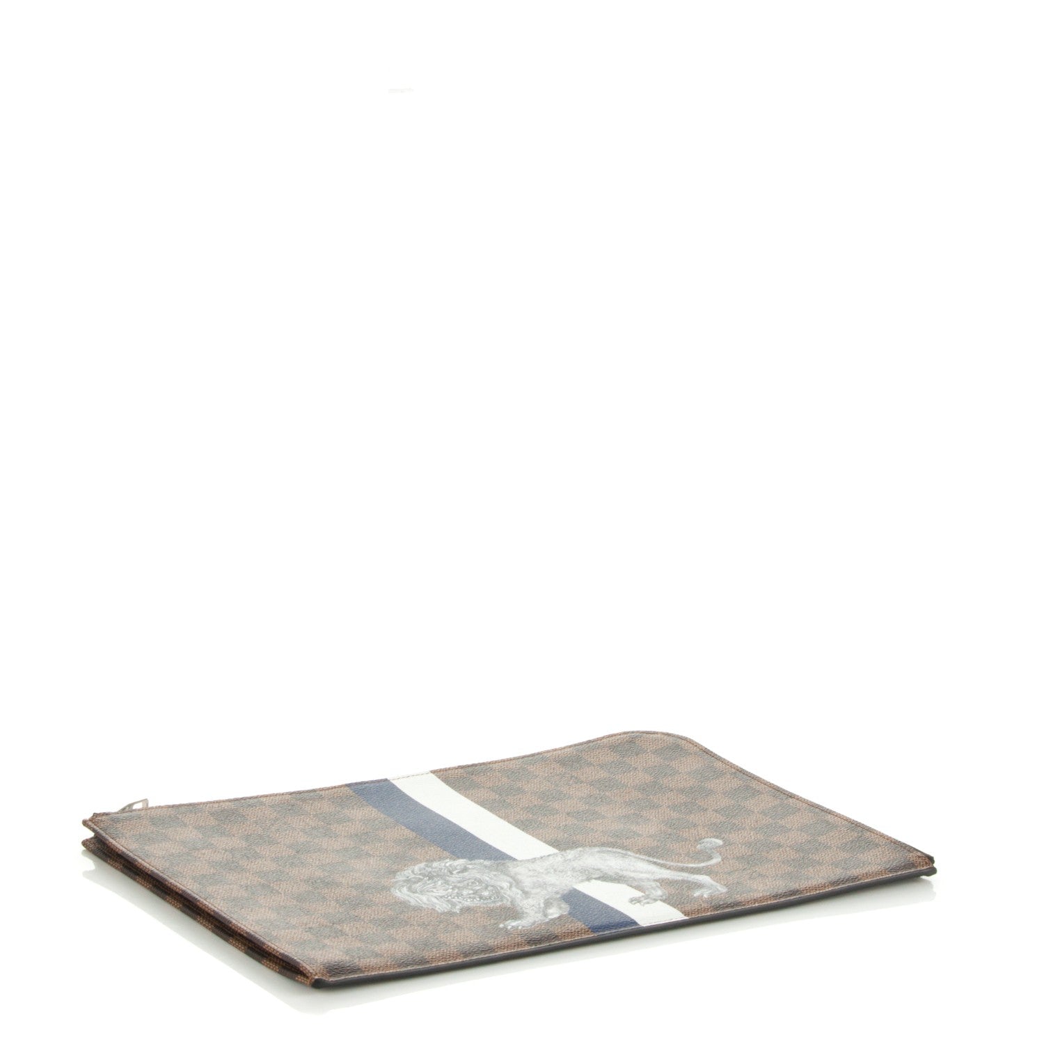Louis Vuitton Savane Damier Ebene Lion Chapman Pochette Jour GM 4 of 7