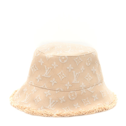 Louis Vuitton Monogram Denim Bucket Hat M Sandy Beige 1 of 8