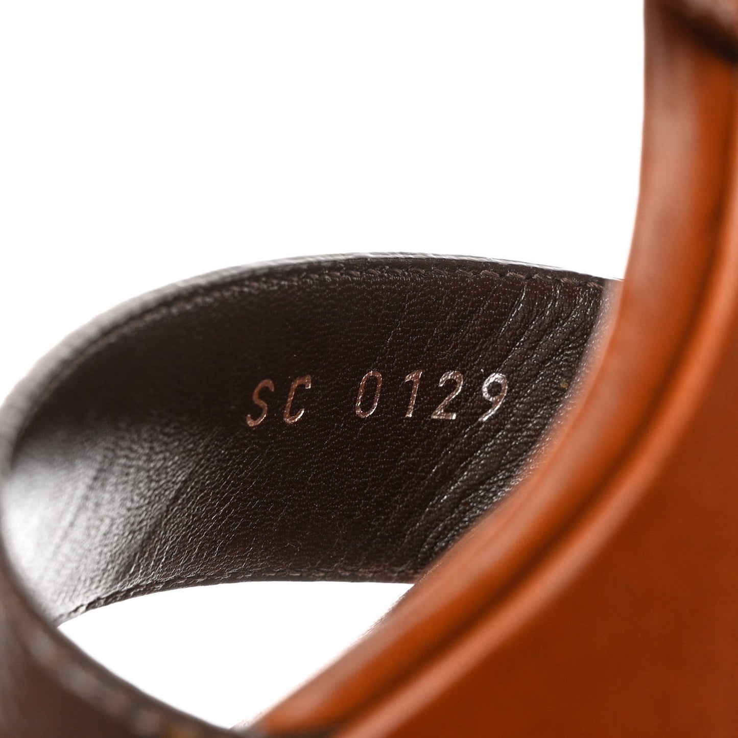 Calfskin Monogram Horizon Platform Sandals 36 Cognac Brown