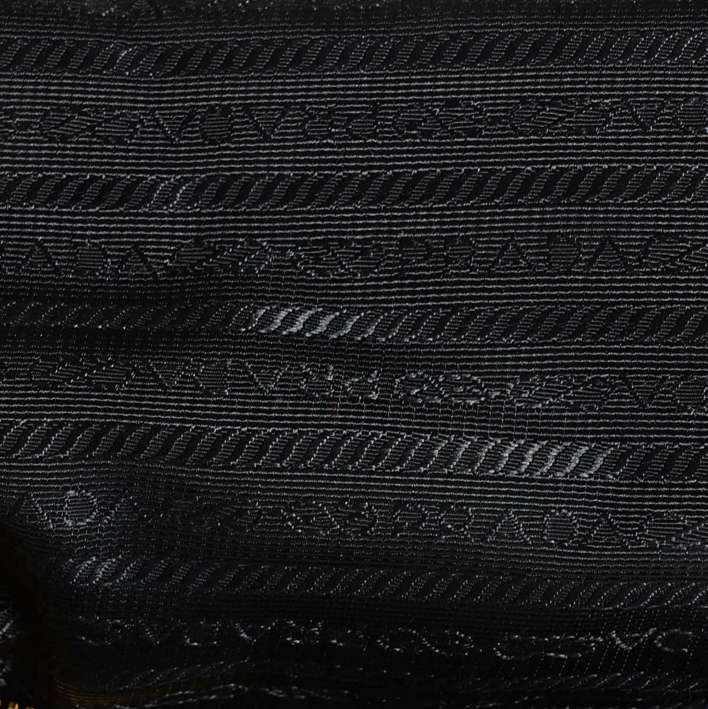 Tessuto Nylon Chevron Catena Bag Nero Black
