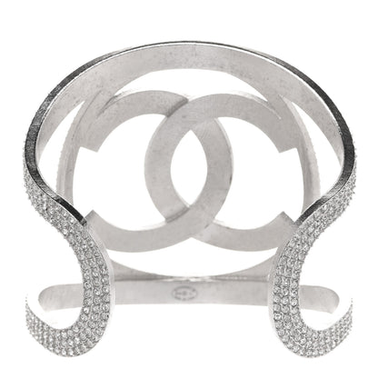 Chanel Crystal CC Cuff Silver 3 of 4