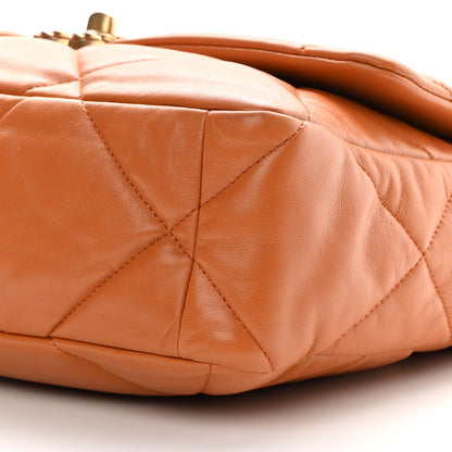 Chanel Lambskin Quilted Large Chanel 19 Flap Brown 10 of 11