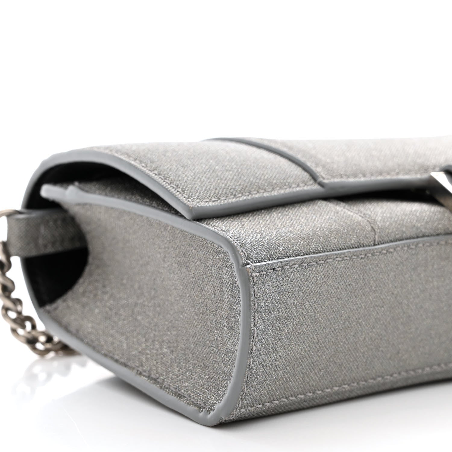 Balenciaga Glitter Fabric Hourglass Chain Bag Grey 9 of 10