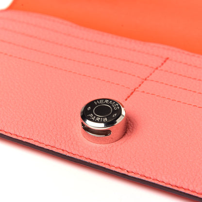 Hermes Togo Dogon Recto Verso Wallet Orange Poppy Rose Candy 11 of 12