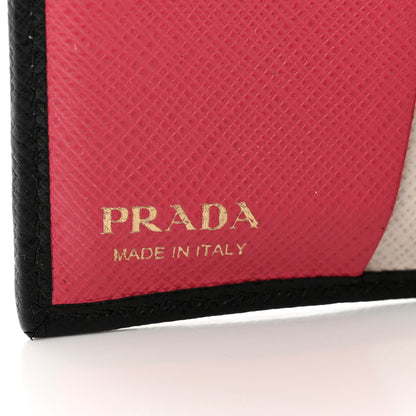 Prada Saffiano Metal Bi-Fold Wallet Black 6 of 8