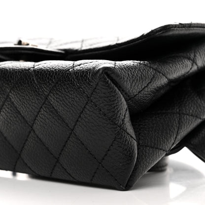 Chanel Grained Calfskin Quilted 2.55 Reissue Flap Belt Bag Clutch Black 11 of 13