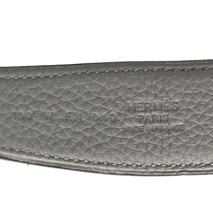 Hermes Box Togo 32mm Belt Strap 100 40 Black Gris Mouette 3 of 4