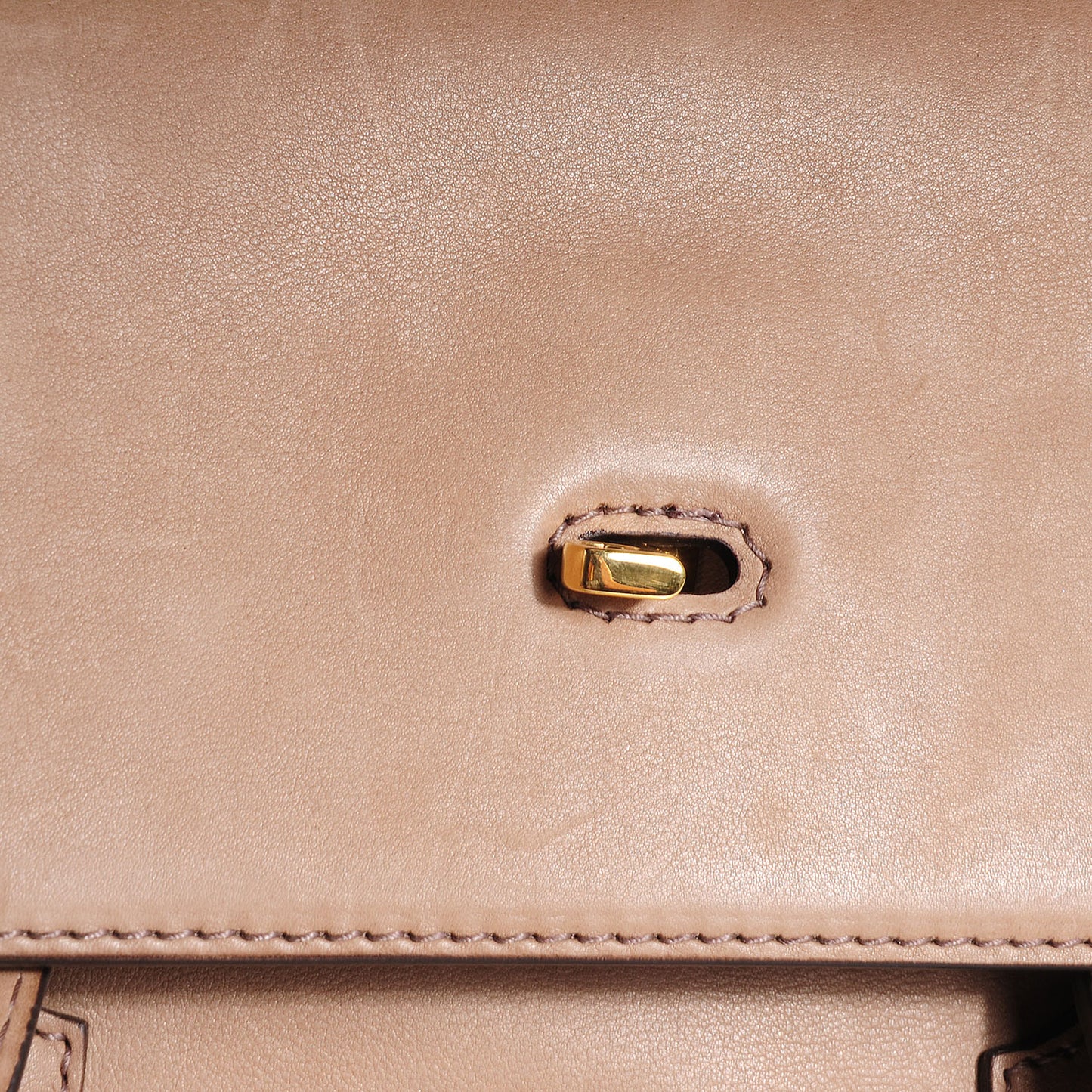 Leather Handmade Large Top Handle Bag Taupe