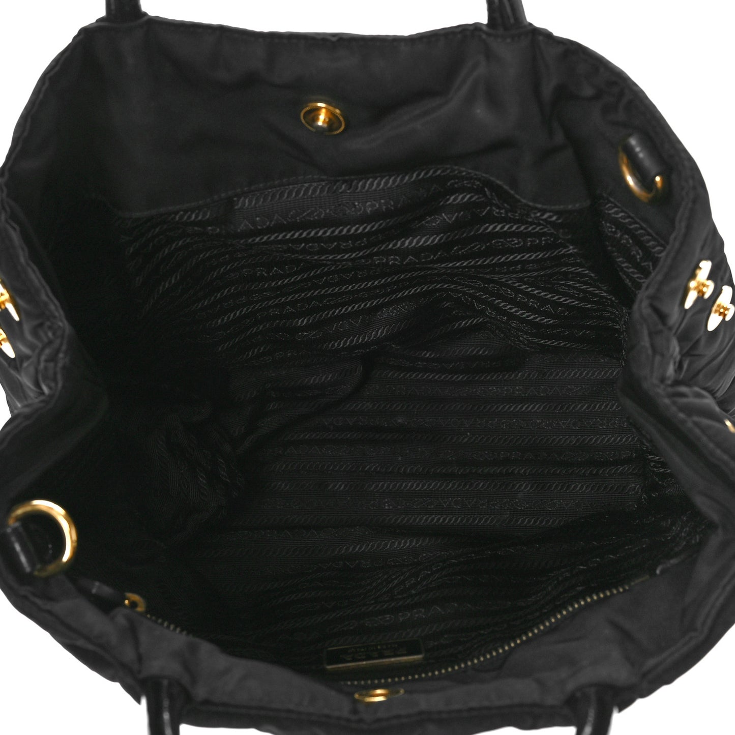 Crispy Nylon Shopping Tote Black