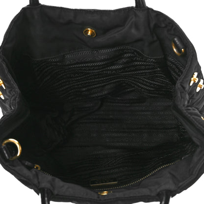 Prada Crispy Nylon Shopping Tote Black 5 of 8