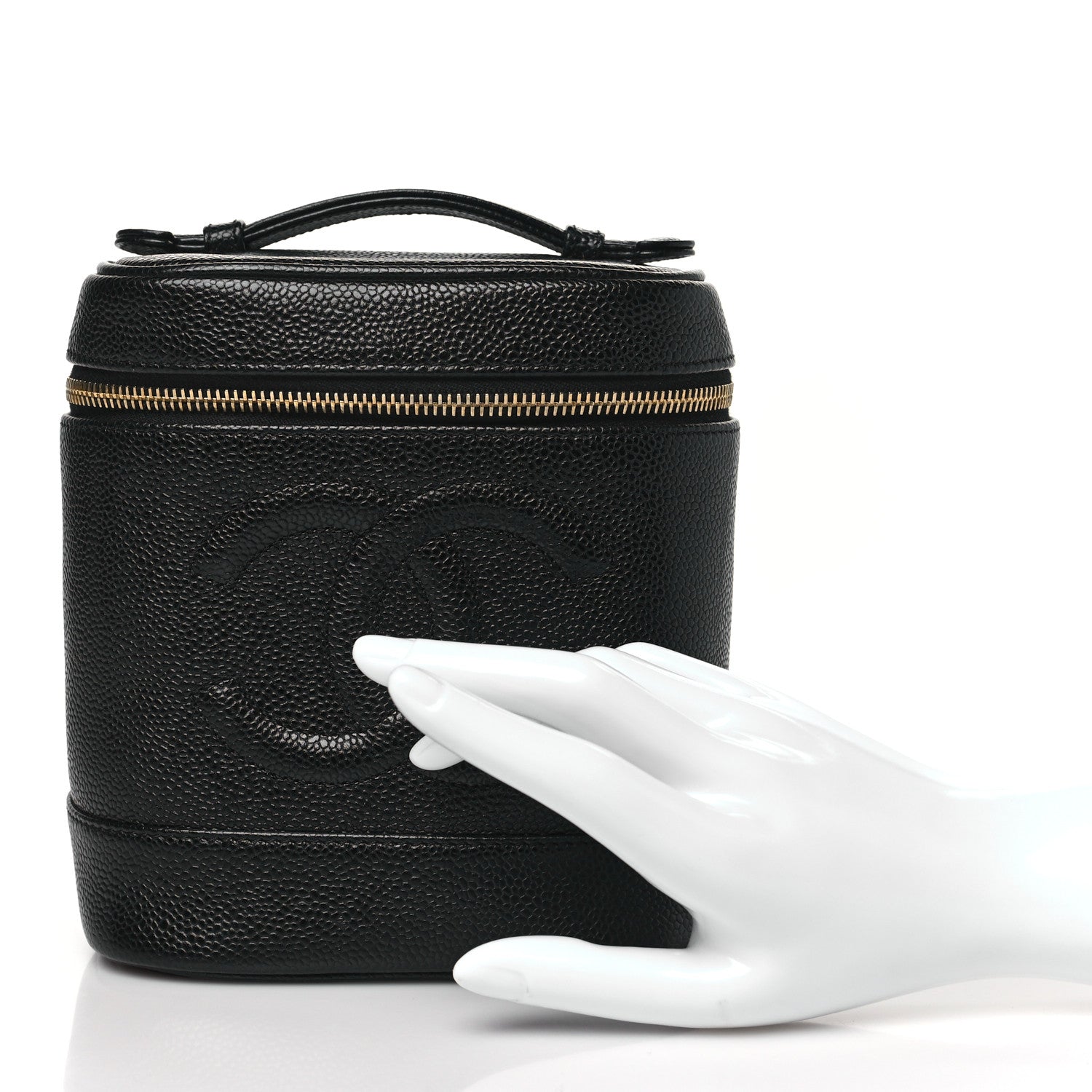 Chanel Caviar Vanity Cosmetic Case Black 2 of 11
