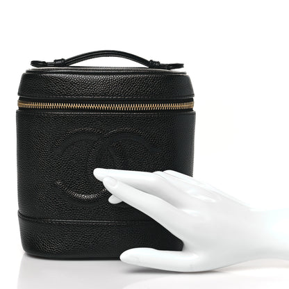 Chanel Caviar Vanity Cosmetic Case Black 2 of 11