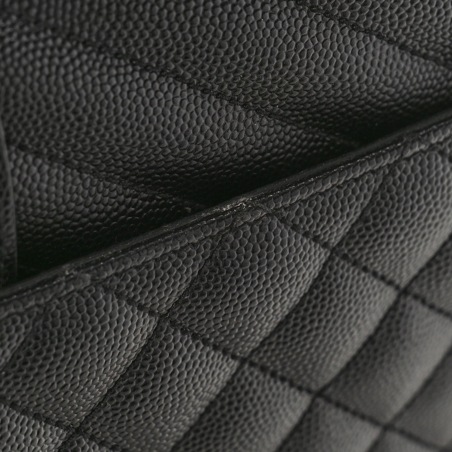 Saint Laurent Grain De Poudre Textured Mixed Matelasse Large Triquilt Monogram Satchel Black 9 of 9