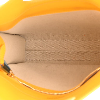 Burberry Canvas Smooth Calfskin Two Tone Mini Pocket Bag Black Deep Saffron 5 of 10