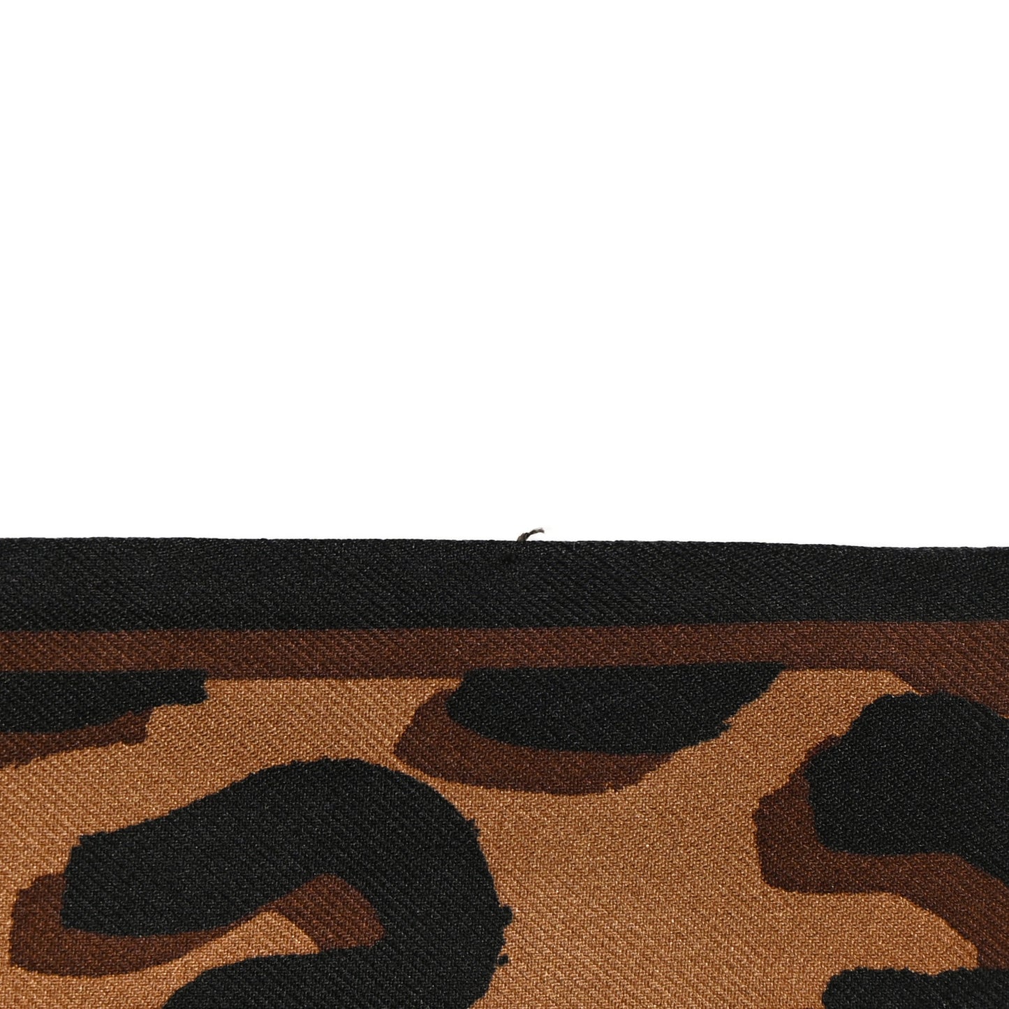 Silk Leopard Bandeau Scarf Marron