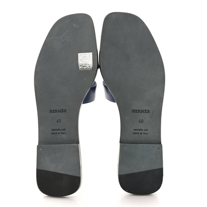 Hermes Swift Oran Sandals 40 Bleu Maritime 6 of 10