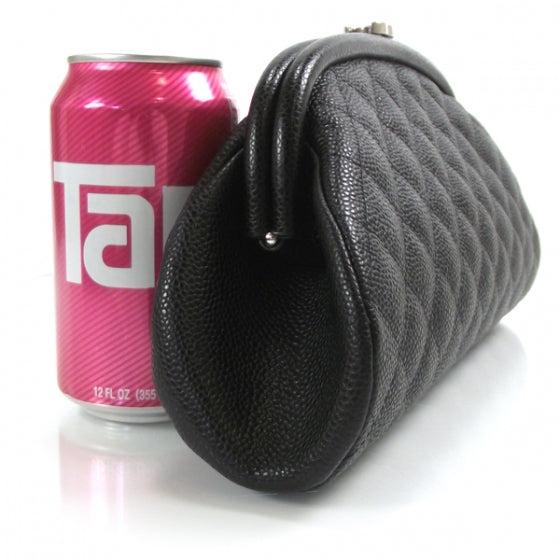 Caviar Quilted Timeless Clutch Black