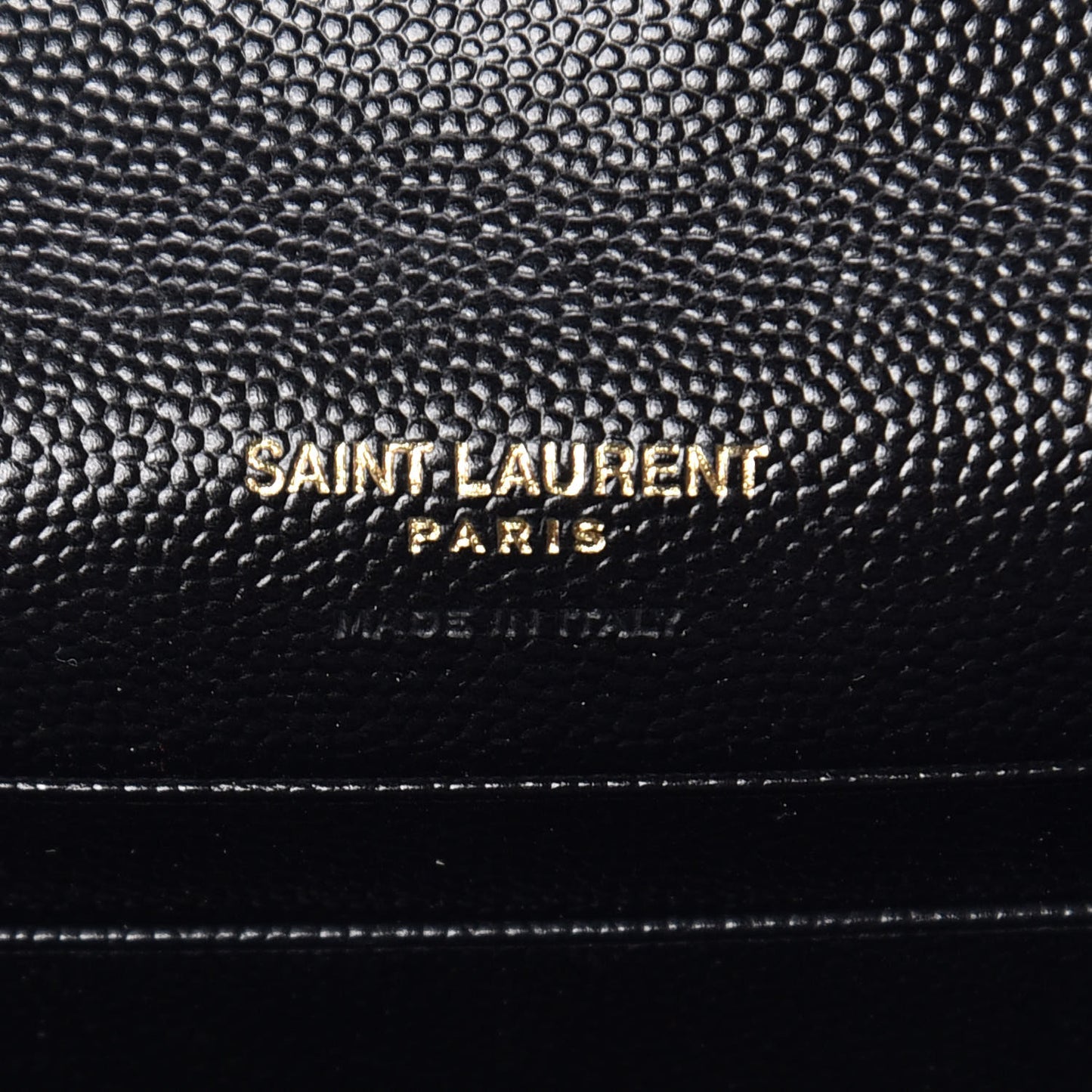Grain De Poudre Matelasse Chevron Small Monogram Envelope Wallet Black