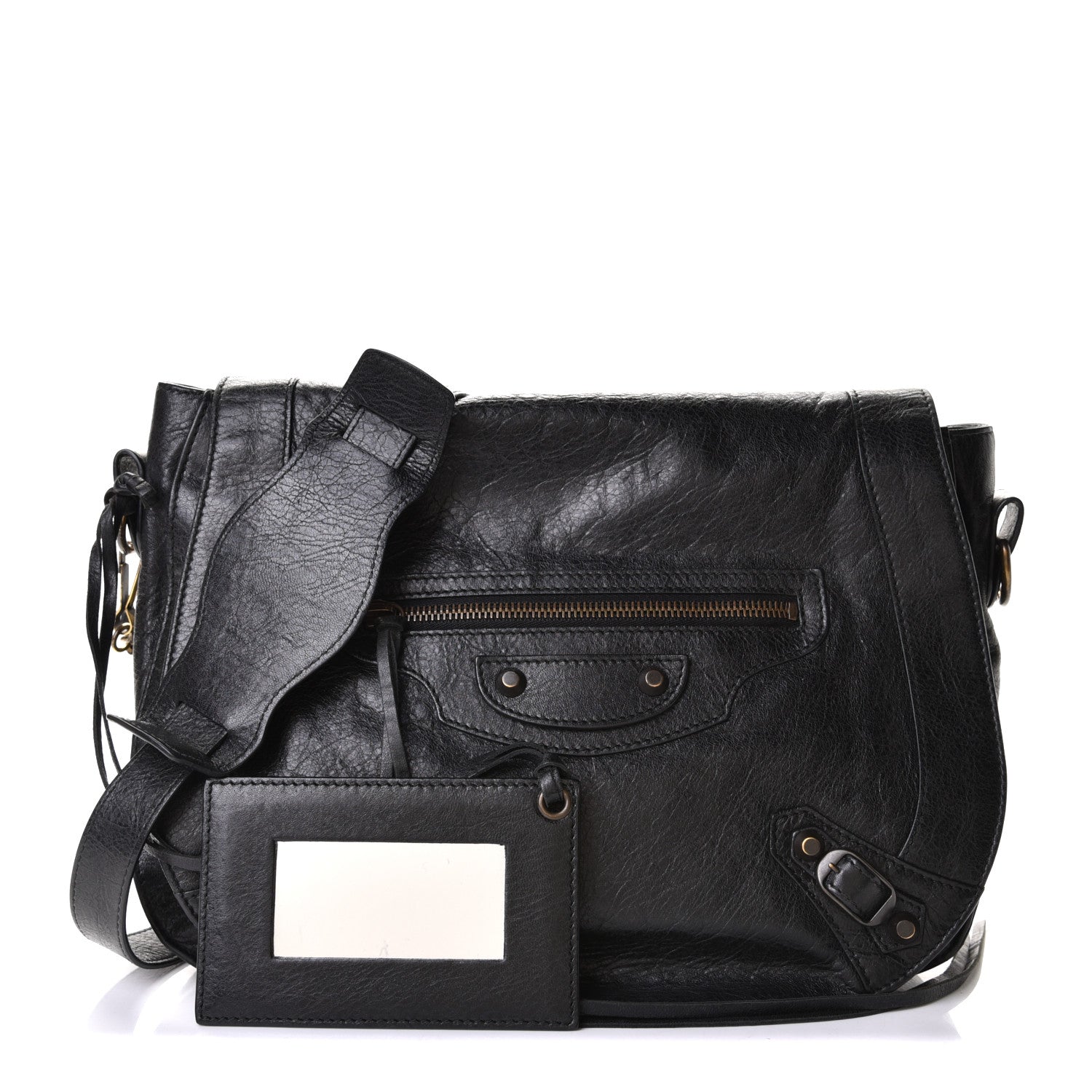 Balenciaga Agneau Classic Hardware Neo Folk Messenger Black 1 of 7