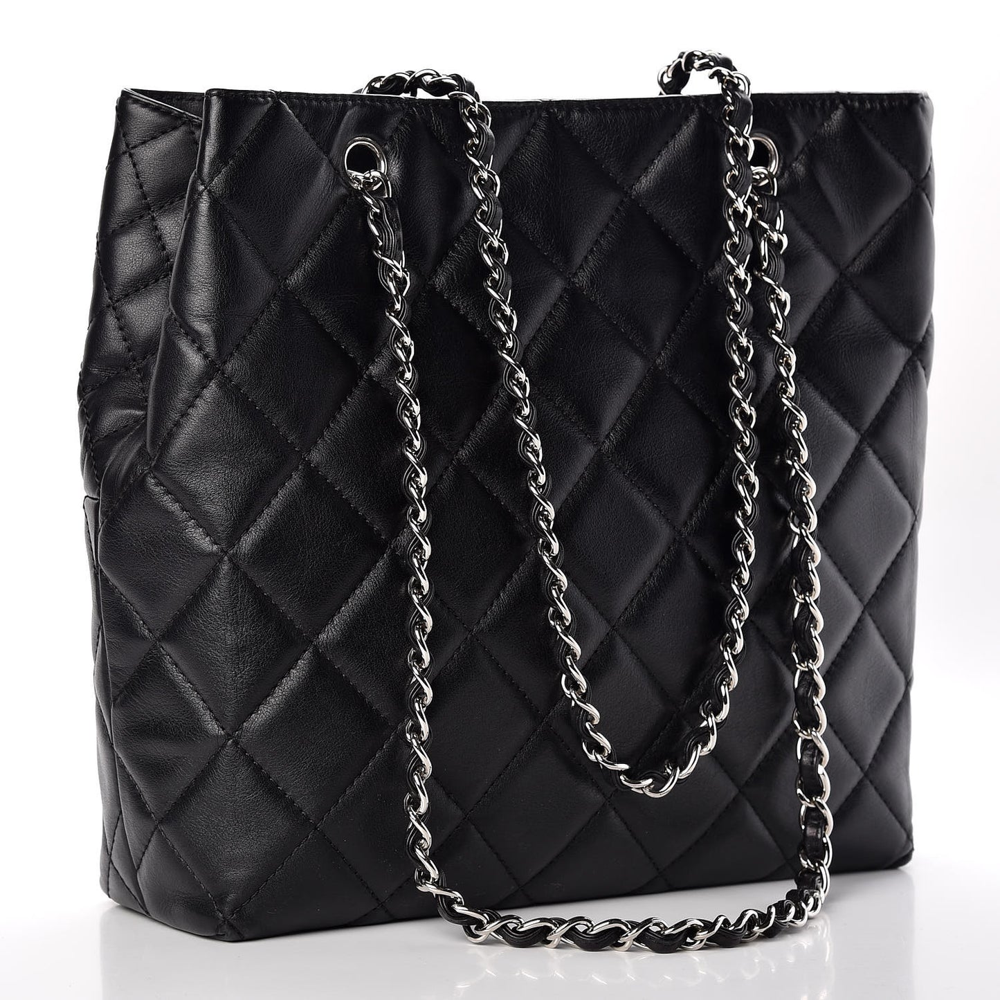 Calfskin Quilted In The Business North South Tote Black