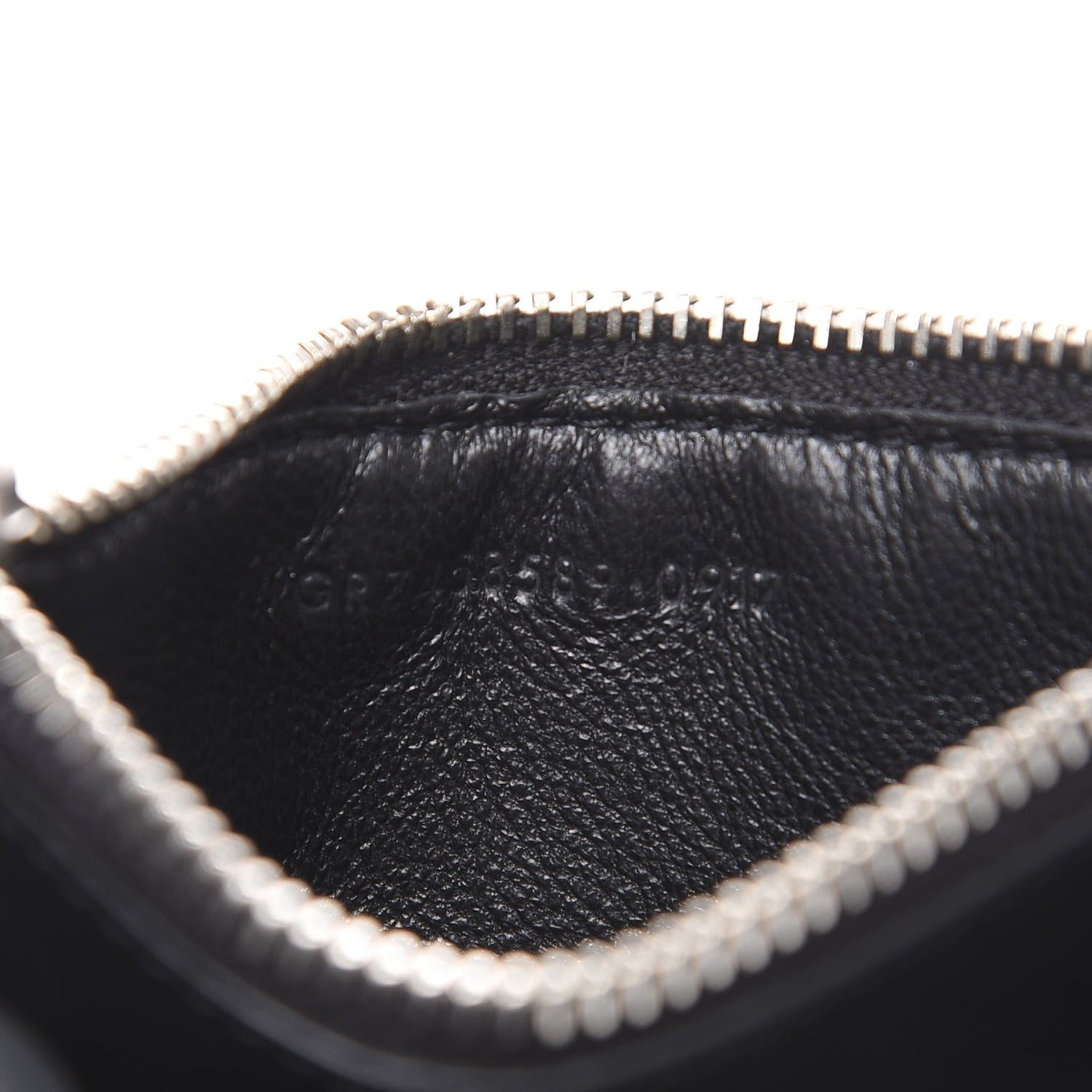 Saint Laurent Calfskin 5 Fragments Logo Zip Pouch Card Holder Black 6 of 7