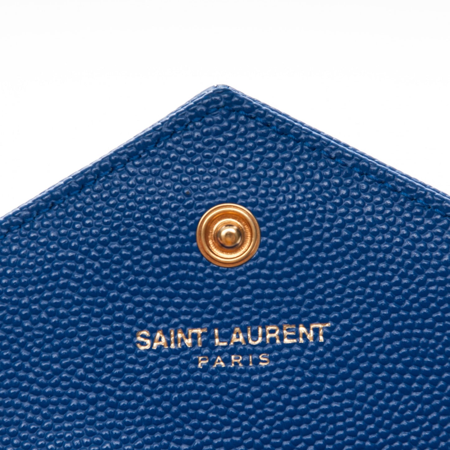 Grain De Poudre Matelasse Chevron Small Monogram Envelope Wallet Royal Blue
